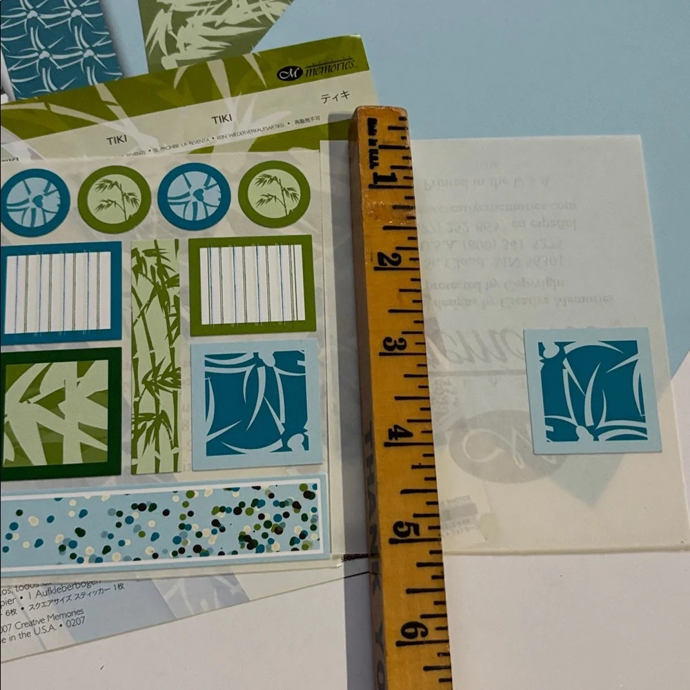 Creative memories Tiki 6.5” Tropical Themed Stickers Junk Journal Stickers